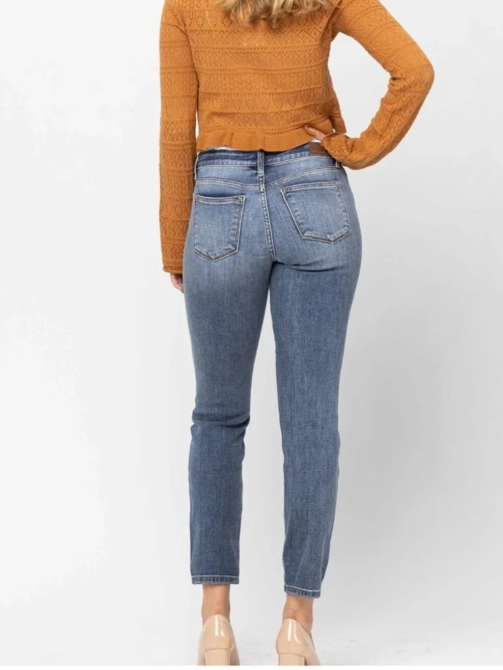 Judy Blue Slim Fit Mid Rise Jeans Dark Wash Stretch Denim NWT 18W - Picture 2 of 8